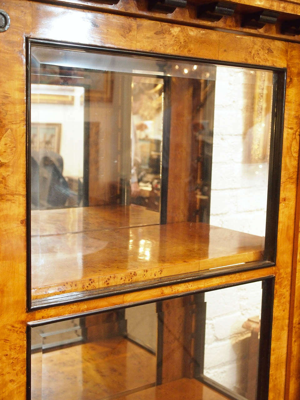 Biedermeier Style Burlwood Display Cabinet 5