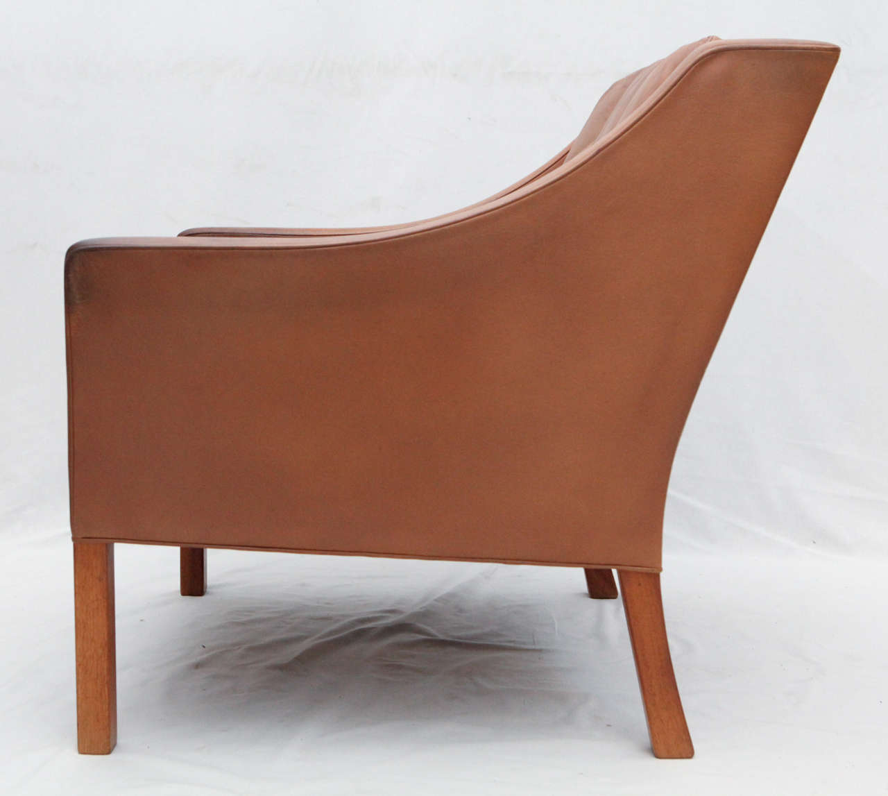 Mahogany Borge Mogensen Leather Lounge Chair