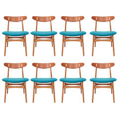 Set of 8 Hans Wegner CH-30 Dining Chairs