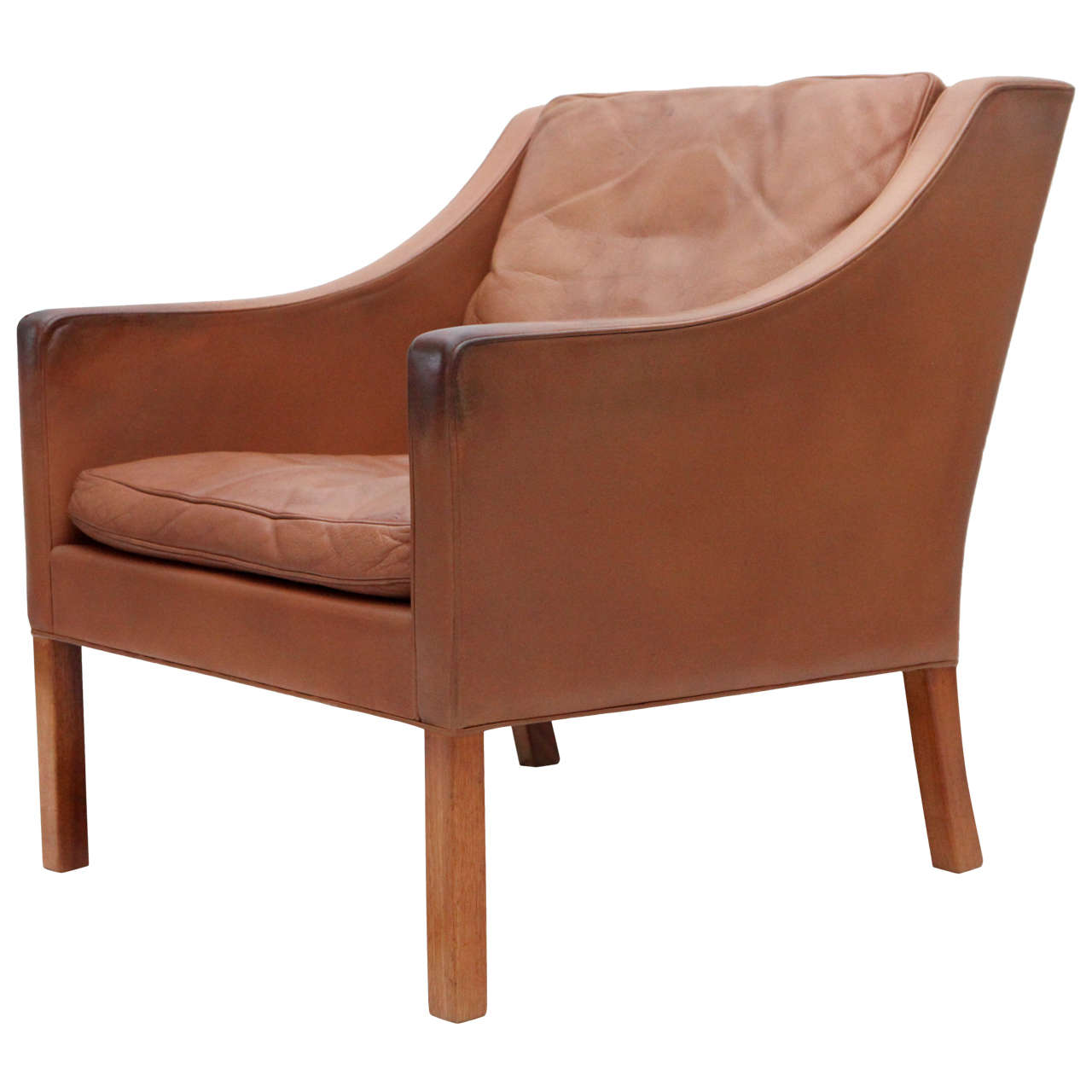 Mogensen Leather Lounge Chair at 1stdibs