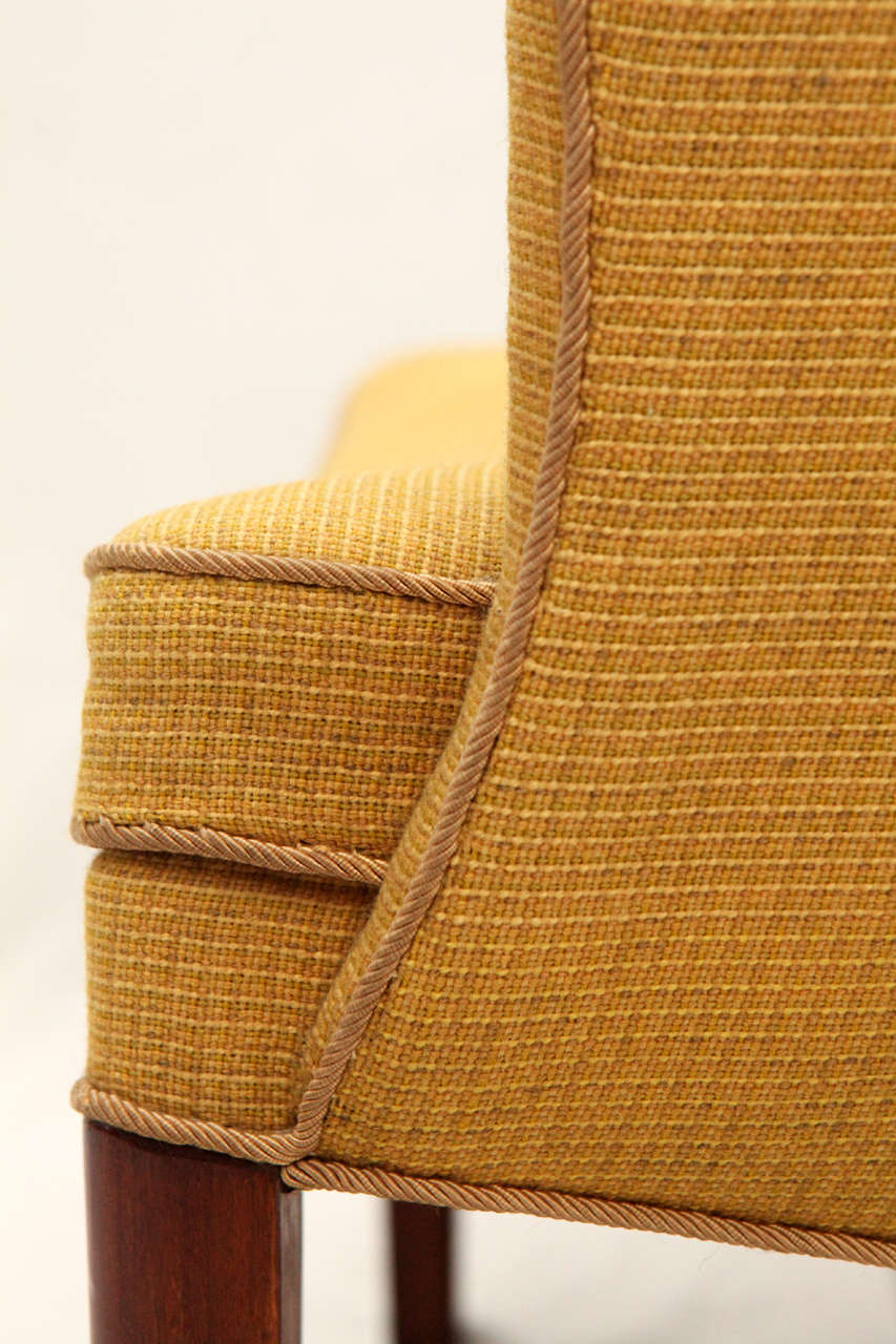 Fabric Frits Henningsen Lounge Chair For Sale