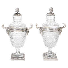 Pair of Pairpoint Covered Urn Vases