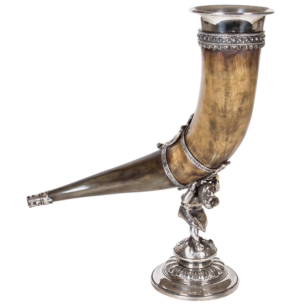 Antique English Horn Trophy