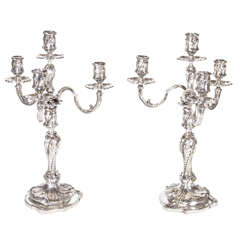 Pair of French Christofle Candelabra