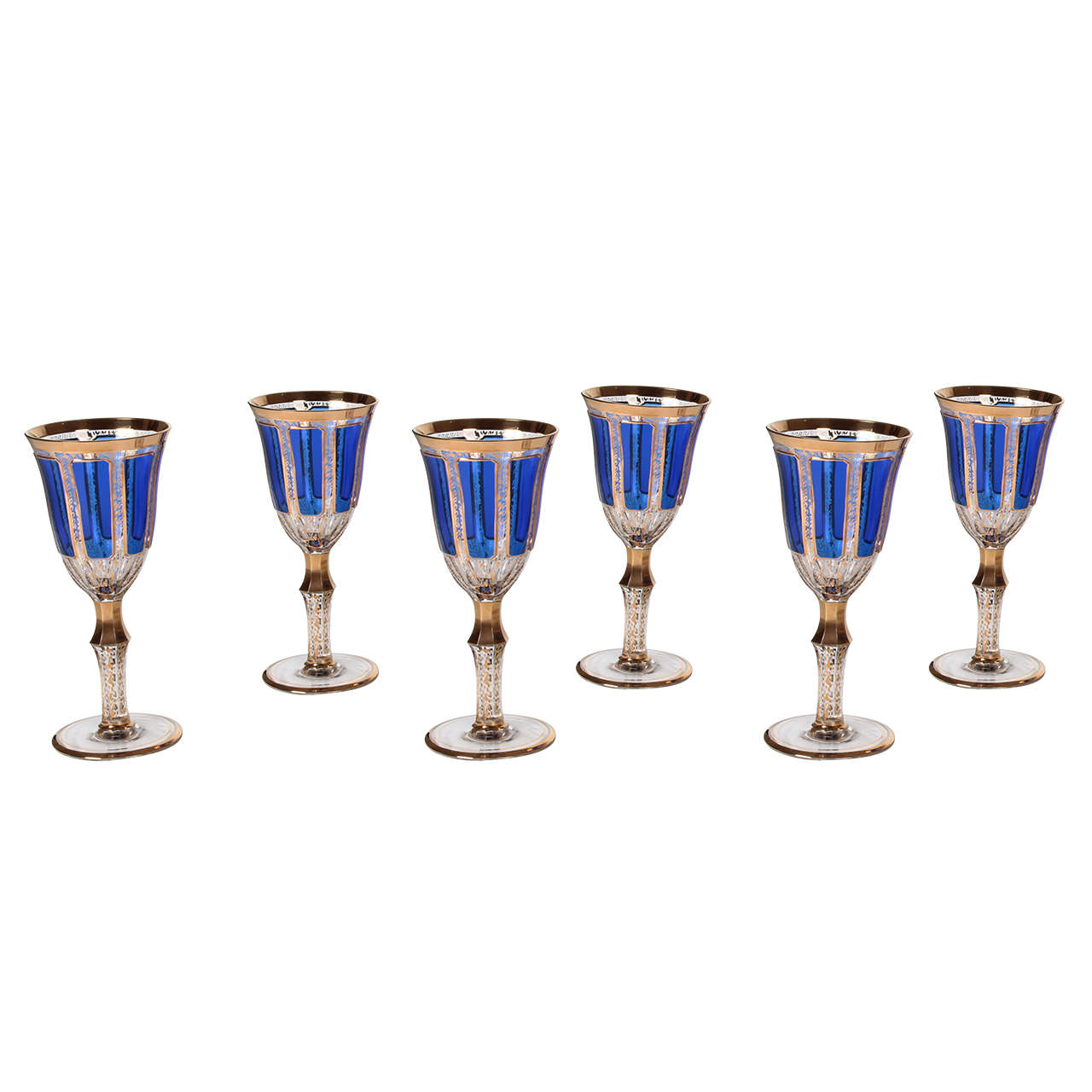 12 Moser Cabochon-Style Goblets