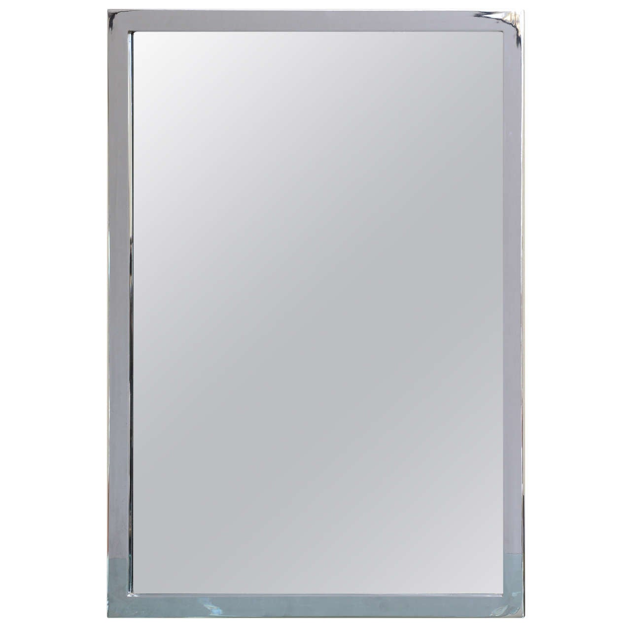 Mid-Century Modern Chromed Wall Mirror