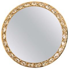 Circular Lighting "Diamond" Mirror by Bakalowits, Austria, 1960s