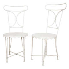 Pair of Wrought Iron Chairs by Gilbert Poillerat 8