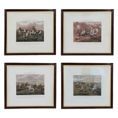 A set engravings of "The First Steeple-chase on Record"