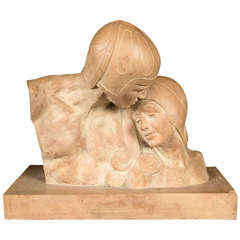 Period Deco Terra Cotta Signed Sculpture 11