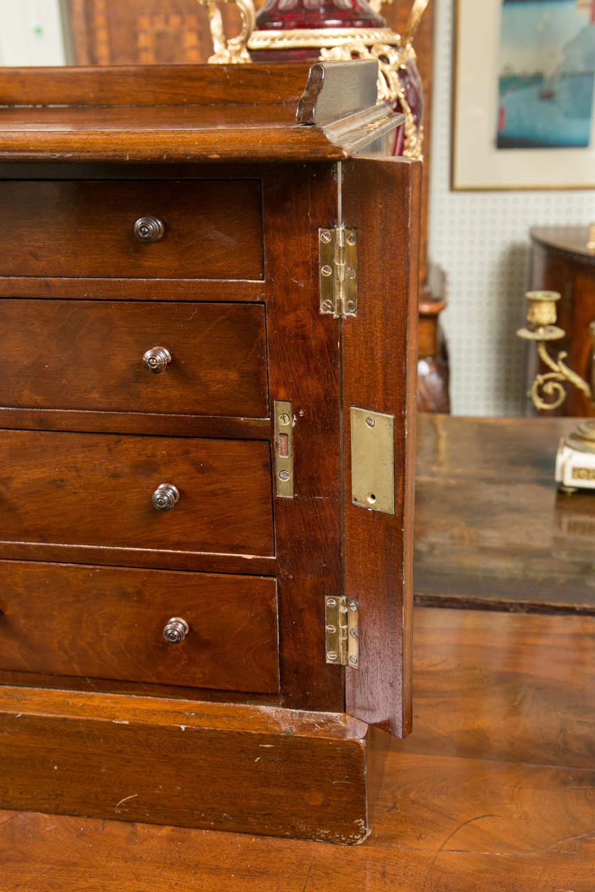 Period William IV Miniature Side Lock Chest In Excellent Condition For Sale In Woodbury, CT