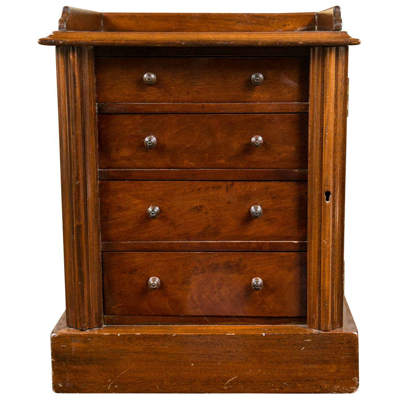 Period William IV Miniature Side Lock Chest For Sale