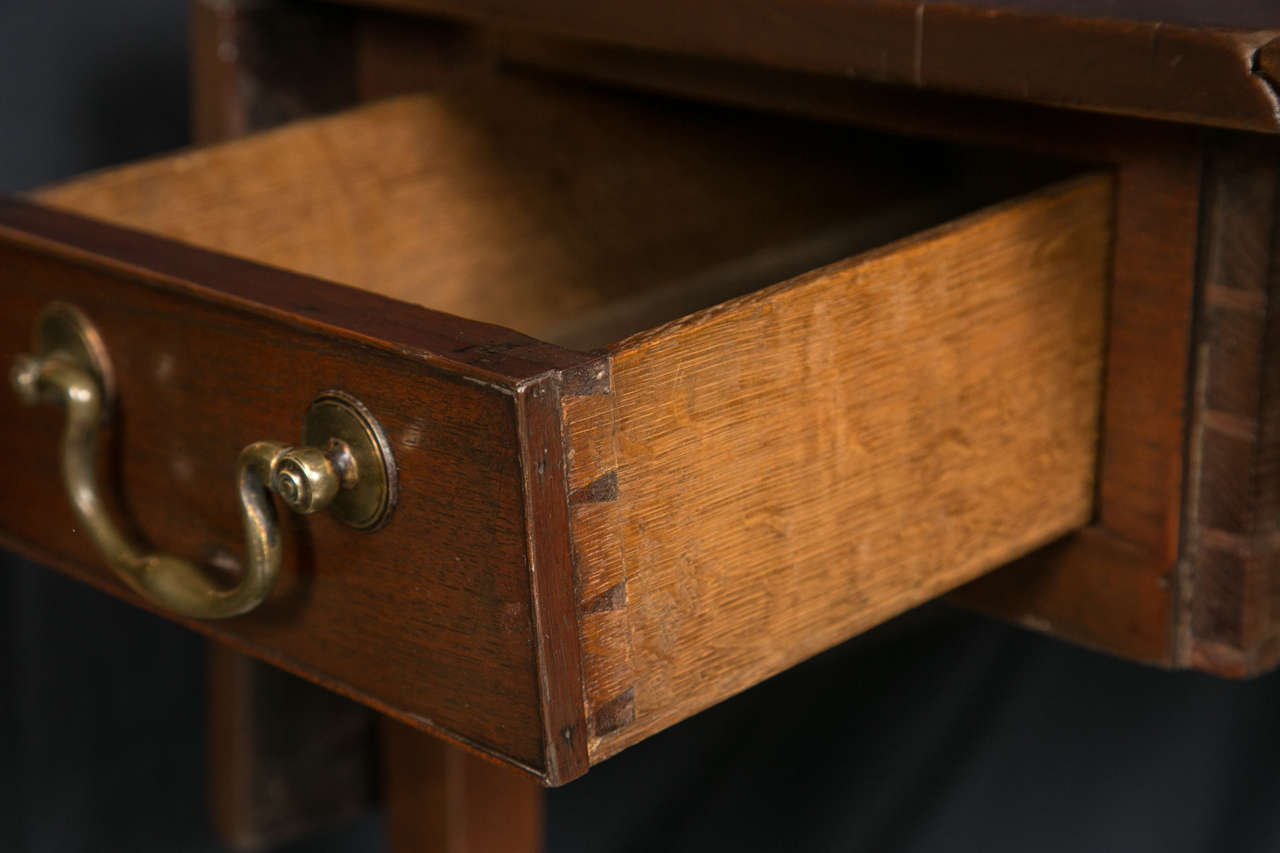 English Walnut Drop-leaf End Table For Sale