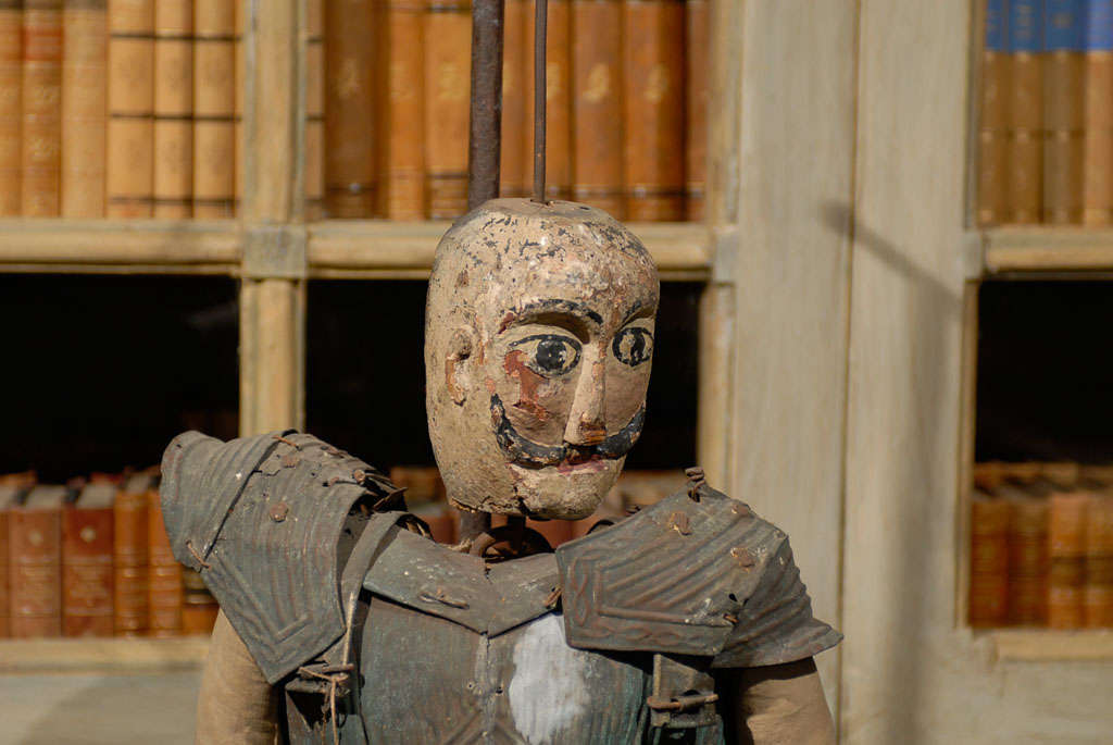 Antique Italian Puppet mounted on stand