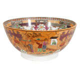Chinoiserie Pearlware Punch Bowl