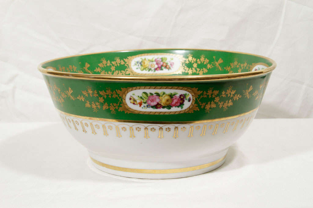 Louis XVI A French 19th Century Punch Bowl Decorated in the Sevres Style