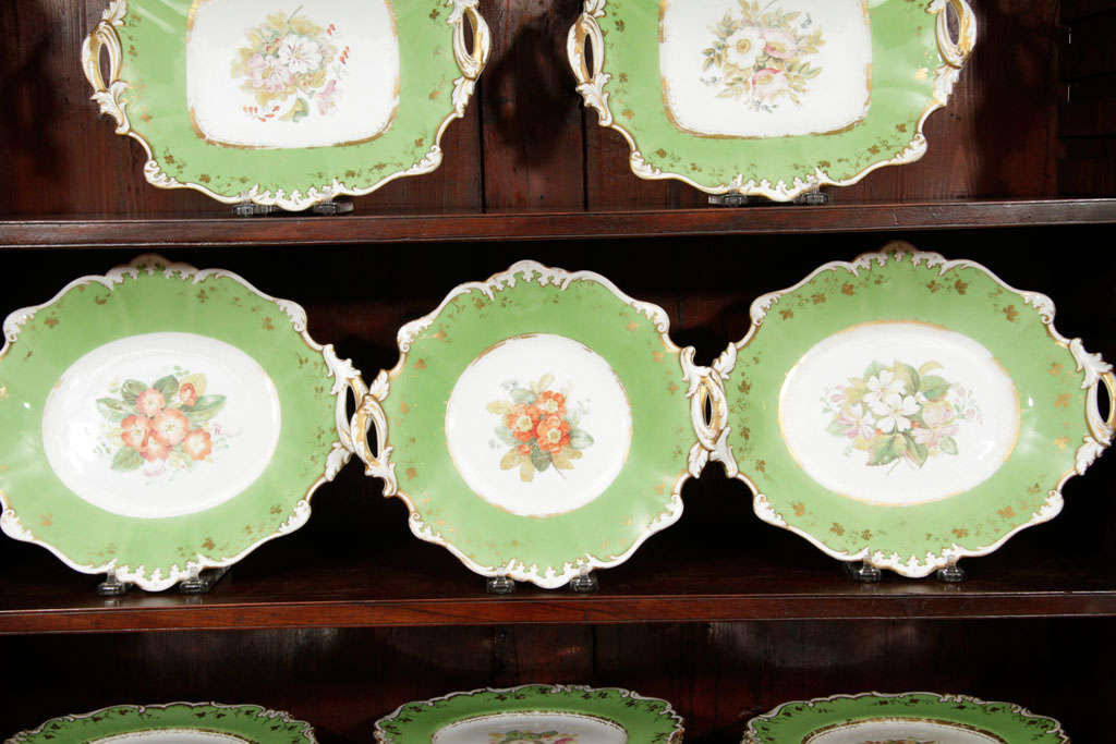 19th Century English Porcelain Dessert Set