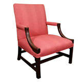 English, mahogany library chair, Ca 1800