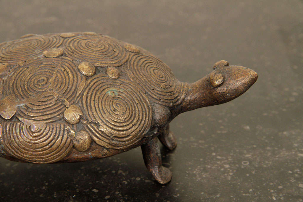 Ghanaian African Akan Turtle Form Gold Weight