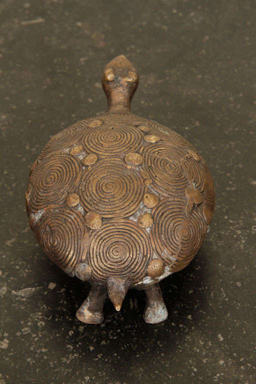 19th Century African Akan Turtle Form Gold Weight