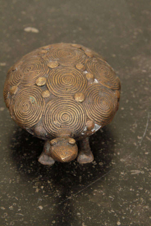 Brass African Akan Turtle Form Gold Weight