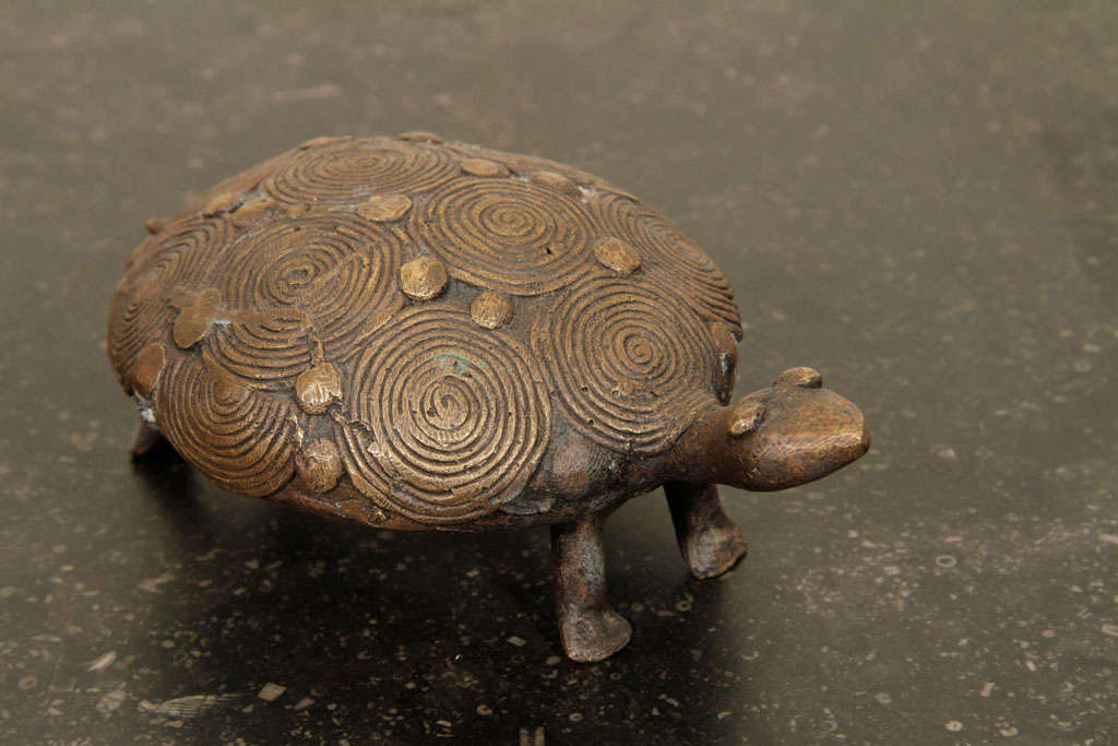 African Akan Turtle Form Gold Weight 2