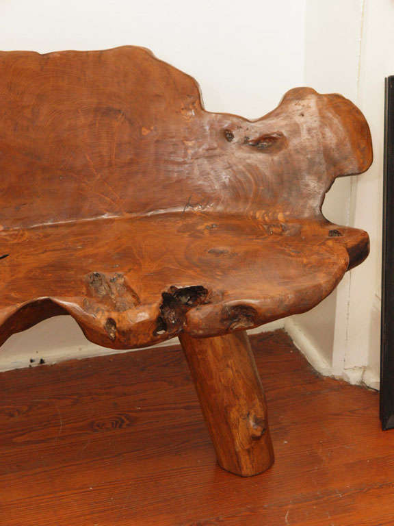 Magnificent Nakashima Style Root Wood Bench 1