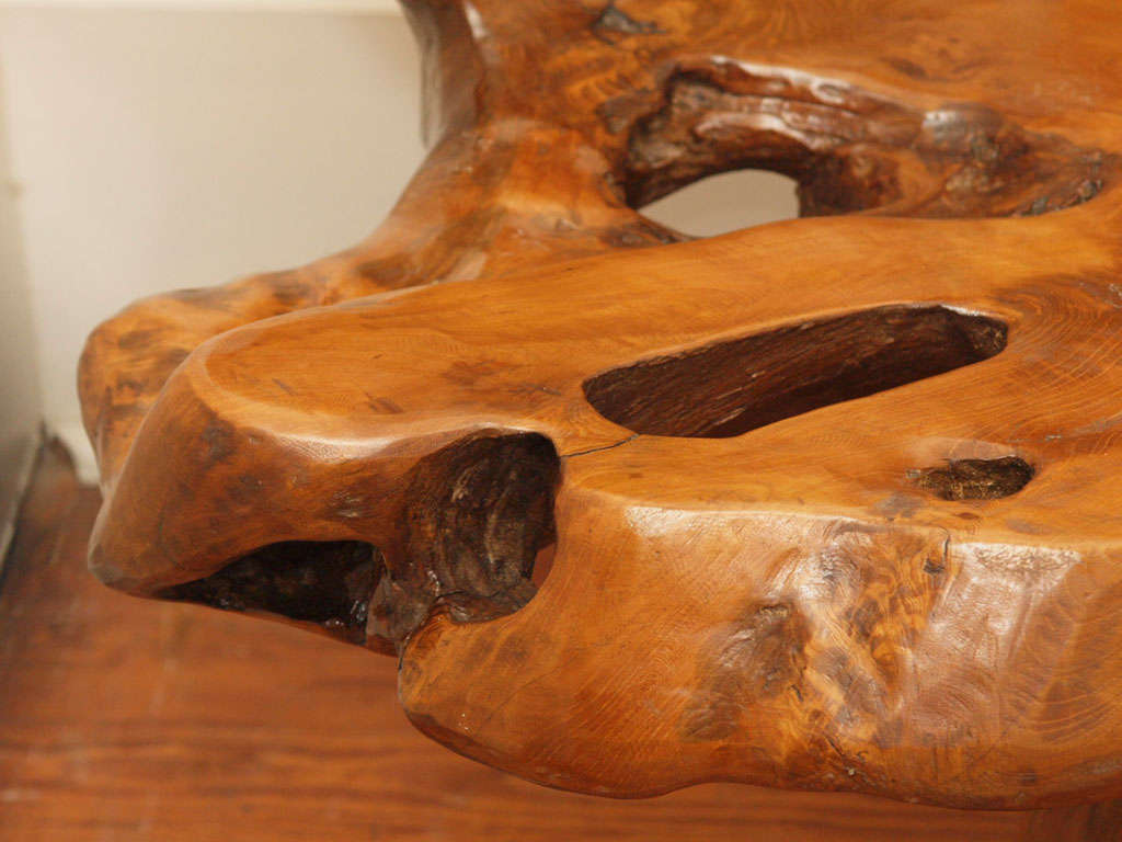 Magnificent Nakashima Style Root Wood Bench 5