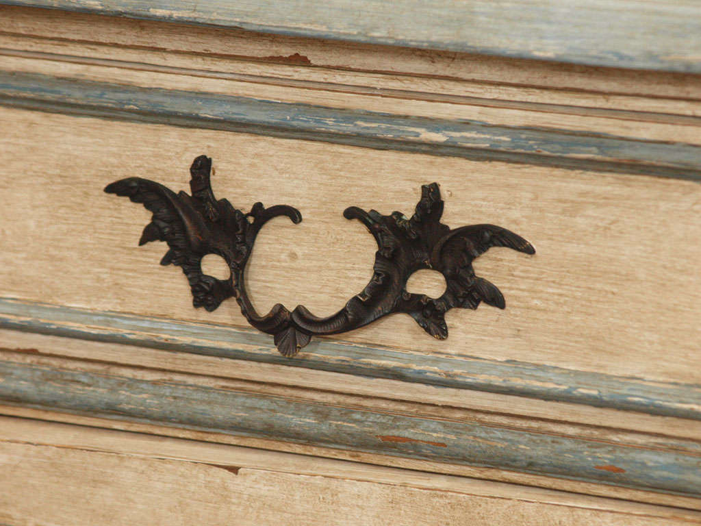 Extraordinary French Hand Carved Louis XV Painted Sideboard 1