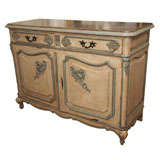 Extraordinary French Hand Carved Louis XV Painted Sideboard