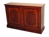 Antique English Regency inlaid side cabinet. Mahogany.