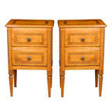 Pair of 19th century Italian Fruitwood 
Walnut Bedside Commodes
