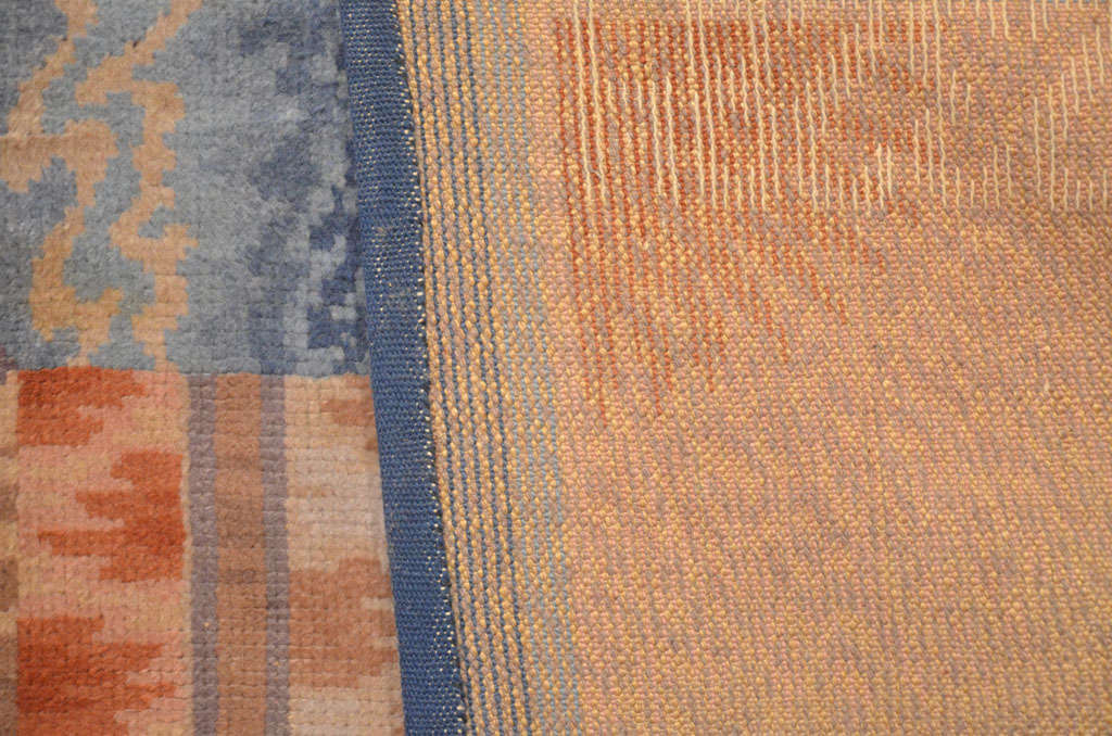 Museum Quality Wiener Werkstatte Wool Rug by Philipp Haas & Sohne, 1910s For Sale 1