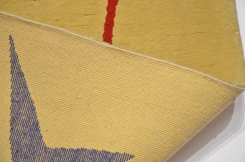 'La Mangouste' Yellow Wool Rug by Joan Miro, circa 1960 In Excellent Condition In Milan, IT
