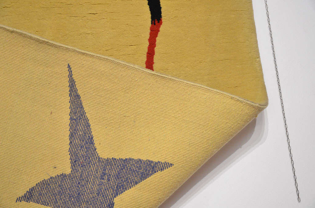 Mid-20th Century 'La Mangouste' Yellow Wool Rug by Joan Miro, circa 1960