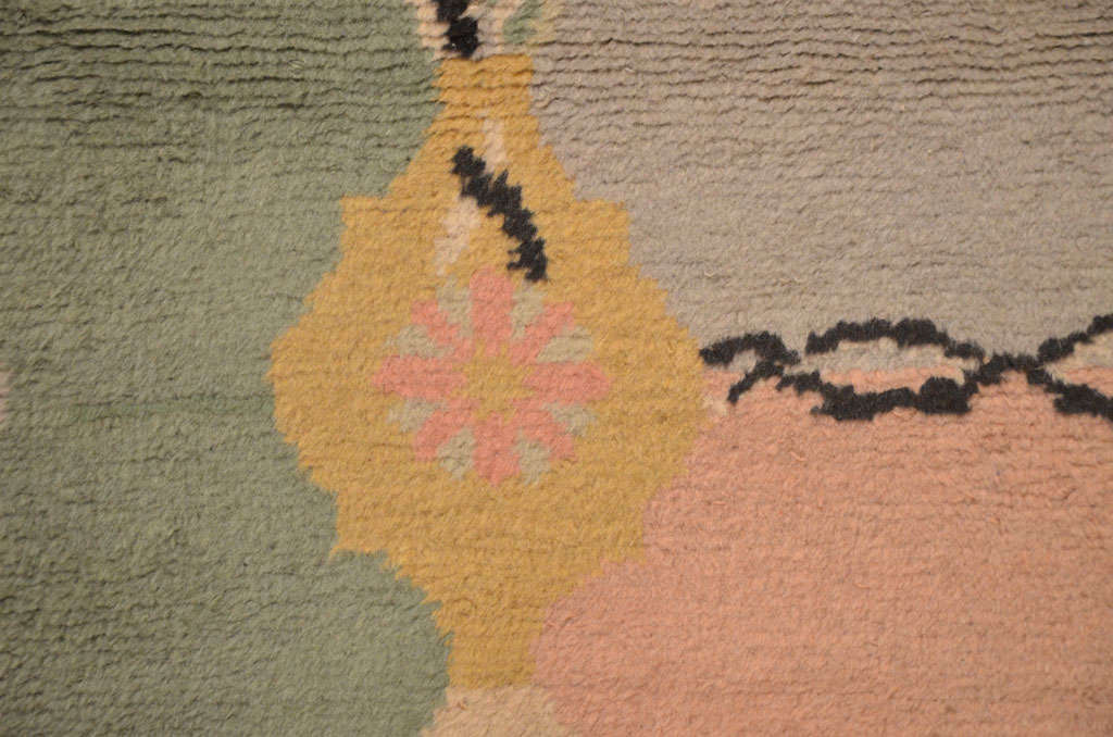 Mid-20th Century French Art Deco Wool Rug 1930's