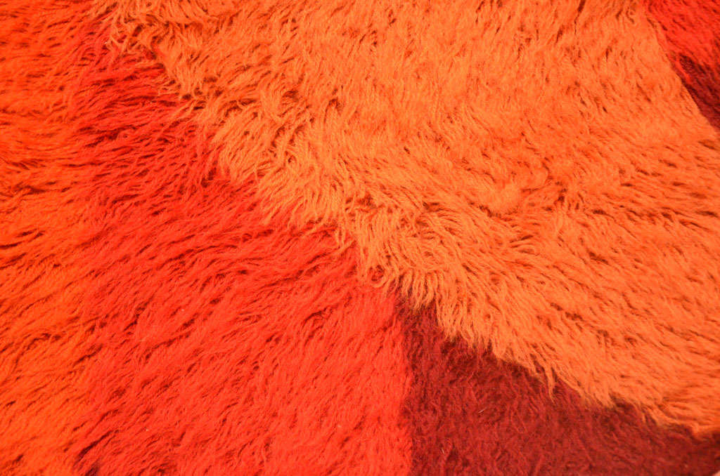 Danois Tapis rond en laine Marguerite Rya de Verner Panton, design des années 1960 en vente