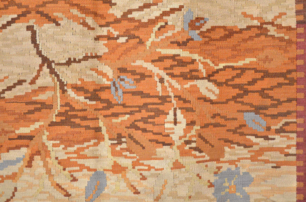 MidCentury Modern Wool Kilim Rug For Sale at 1stdibs