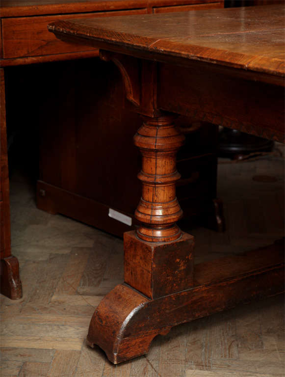 19th Century Oak Library Table
