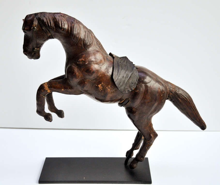 Argentine Early 20th Century Leather Leaping Horse