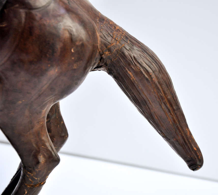 Early 20th Century Leather Leaping Horse 1