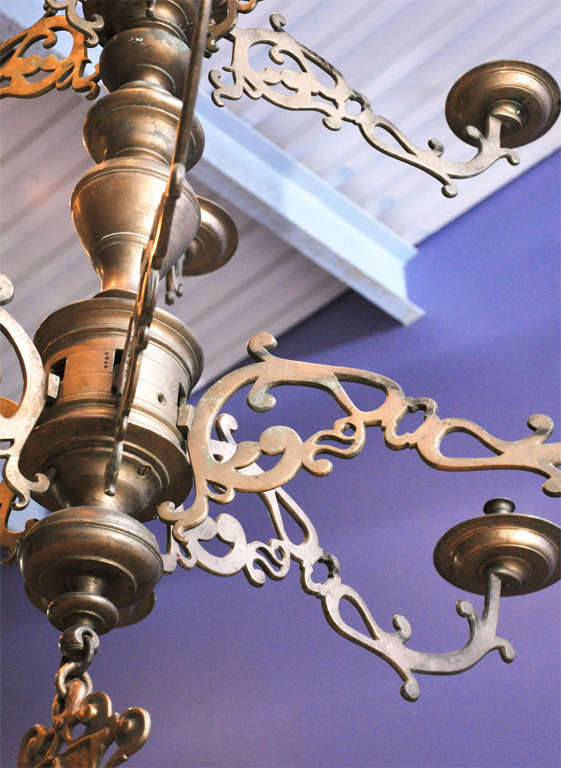 Spanish Bronze Chandelier at 1stDibs