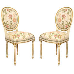 Pair of Louis XVI style Side Chairs