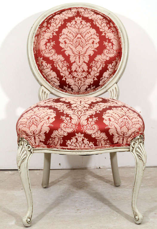 Pair of Swedish Neoclassic Painted  Chairs