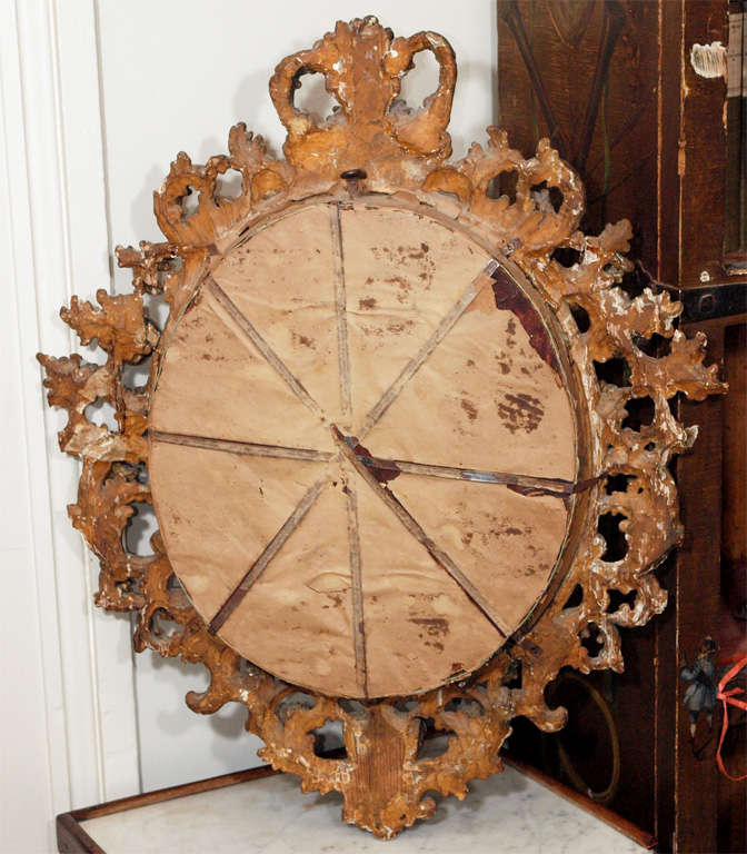 A Period Rococo Frame with Terracotta Madonna and Child