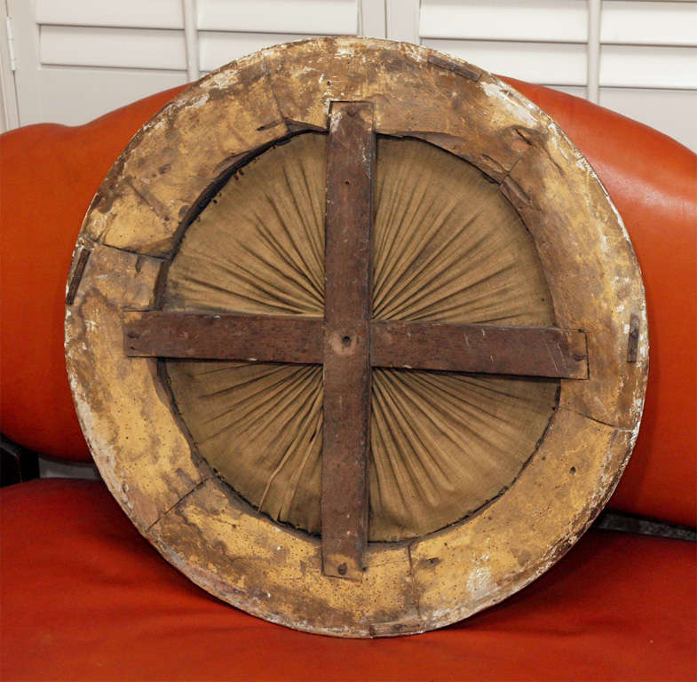 A Paint and Gilded Bed Corona, c. 1800