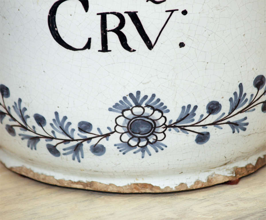 Large Blue and White Apothecary jar 1