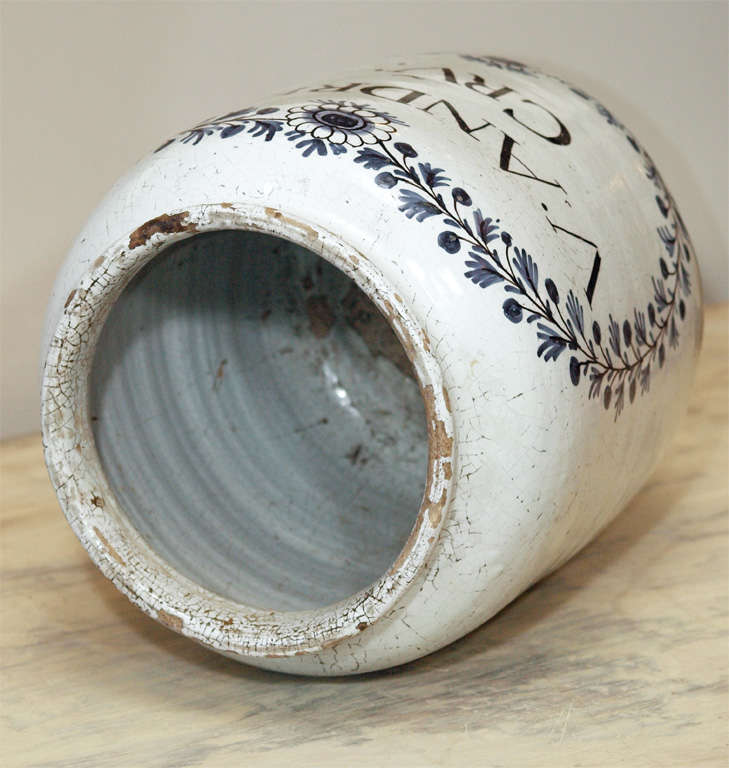 Large Blue and White Apothecary jar 3