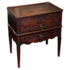 Louis XVI Side Table with Drawers Antique Louis XVI Side Table with Drawers