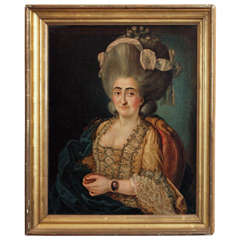 Portrait of an Elegant  Lady in 18c. Dress